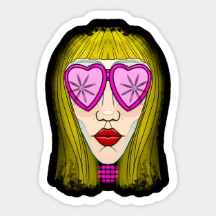 Retro blonde Sticker